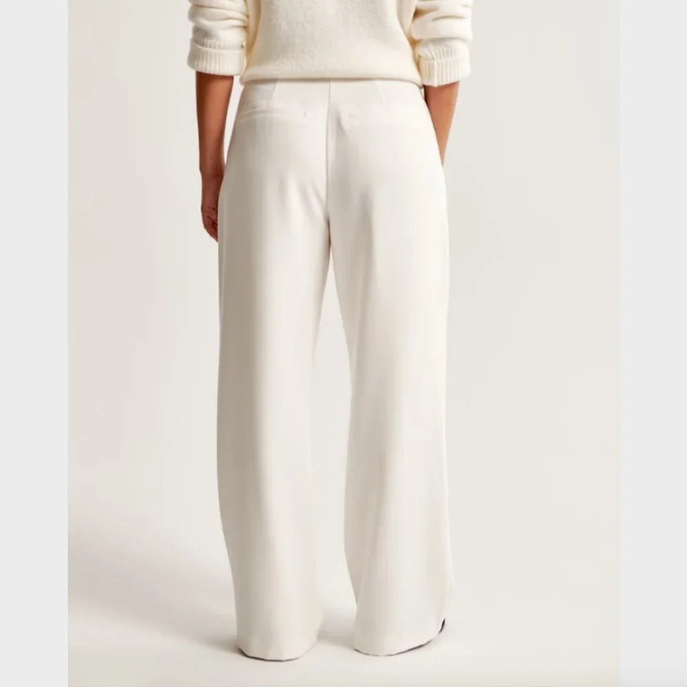 Abercrombie & Fitch Cream Sloan Curve Love Pants - Size 33/16 - Picture 11 of 11